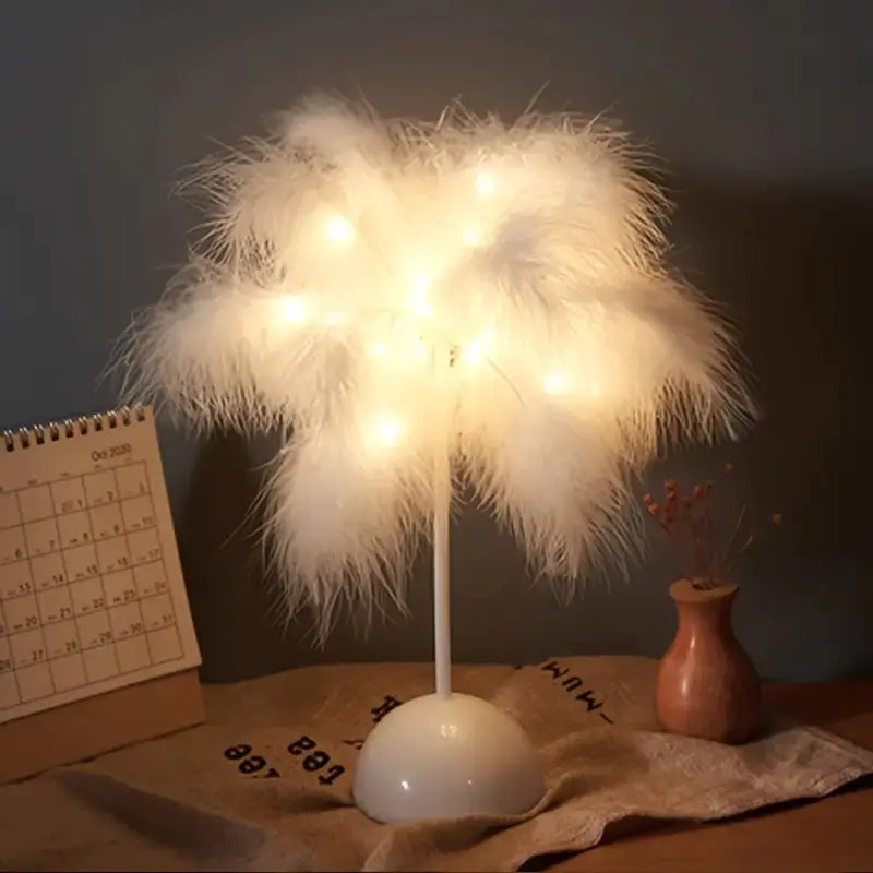 Romantic Feather Lights for Bedroom and Dining Table