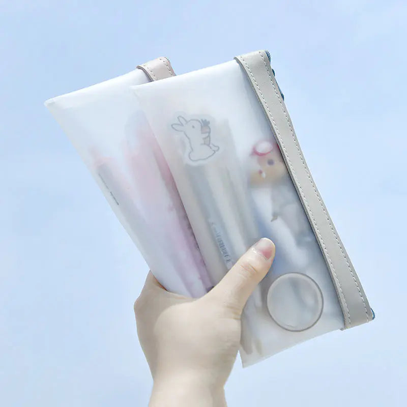 Transparent Large Capacity Pencil Bag for Students
