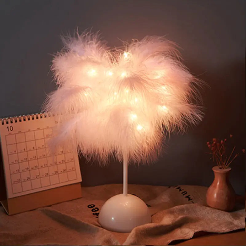 Romantic Feather Lights for Bedroom and Dining Table